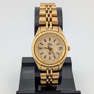 Timex Women's Gold Tone Bracelet Watch with Cream Dial